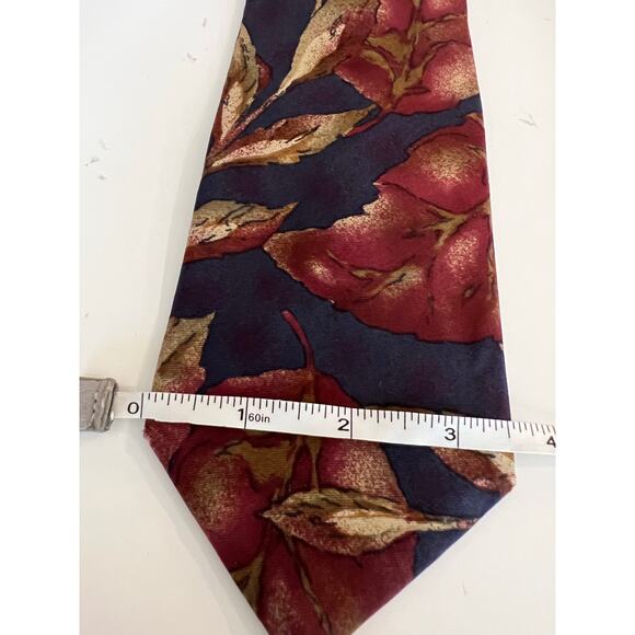 Christian Dior Men's Silk Neck Tie Made in Italy Pink Blue Floral Watercolor JL - Picture 8 of 9